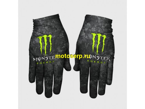 Купить  Перчатки Monster Energy черный (M) (пар) (МотоЯ купить с доставкой по Москве и России, цена, технические характеристики, комплектация фото  - motoserp.ru