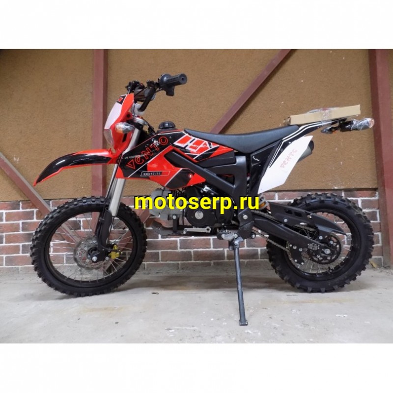 Купить  Мопед / питбайк Vento PitBike-50E LUX, 17/14, 49cc, 139FMB, фара/повор/стоп/зеркала, кик+электр., КПП 1-N-2-3-4  (шт) 01250 купить с доставкой по Москве и России, цена, технические характеристики, комплектация фото  - motoserp.ru