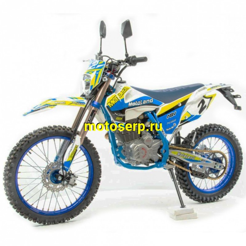 Купить  Мотоцикл Кросс/Эндуро Motoland XT250HS (ЭПТС) (репл Husqvarna-125), 21/18, 172FMM, 250сс, 4Т, 5 пер.,возд.охл, СИНИЙ (Бер) (шт) (ML 15362 купить с доставкой по Москве и России, цена, технические характеристики, комплектация фото  - motoserp.ru