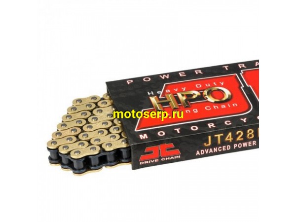 Купить  Цепь приводная (428х130) JTC 428HPO (G&B) 130 O-Ring/замок-защелка (до 250ссm) JTC428HPOGB130SL JP(шт) купить с доставкой по Москве и России, цена, технические характеристики, комплектация фото  - motoserp.ru