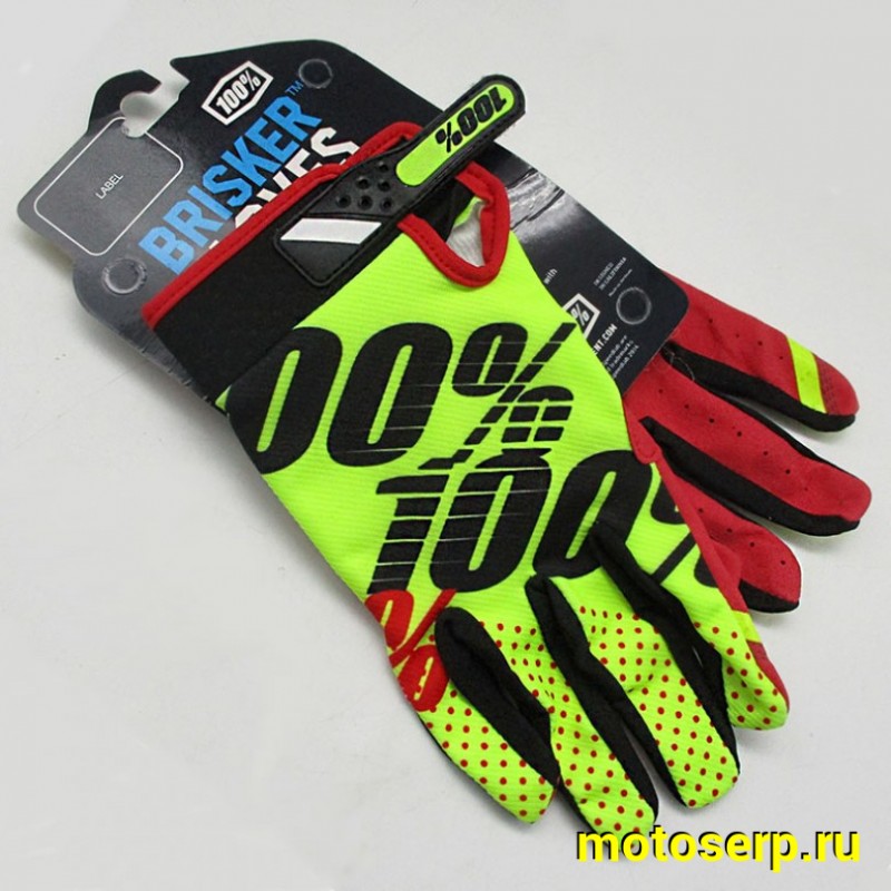 Купить  Перчатки 100% MX Салатово-красный-черный р-р M (пар) (МотоЯ     купить с доставкой по Москве и России, цена, технические характеристики, комплектация фото  - motoserp.ru