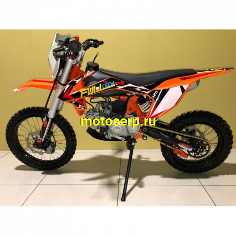 Купить  ====Питбайк Full Crew 125е (спортинв), 17/14, 4T, 125сс, фара, электро/кикстар., вилка перев., диск/диск (шт) (Hasky купить с доставкой по Москве и России, цена, технические характеристики, комплектация фото  - motoserp.ru