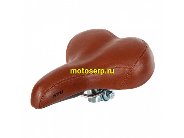 Купить  Седло спорт STG YBT-8013, коричневый Вело (шт) (Грат Вест Х103612 купить с доставкой по Москве и России, цена, технические характеристики, комплектация фото  - motoserp.ru