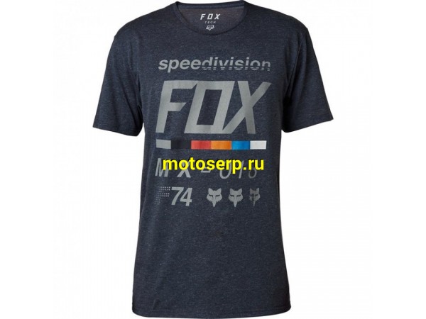 Купить  Футболка Fox Draftr SS Tech Tee Heather Midnight (XL) (шт) (0 купить с доставкой по Москве и России, цена, технические характеристики, комплектация фото  - motoserp.ru