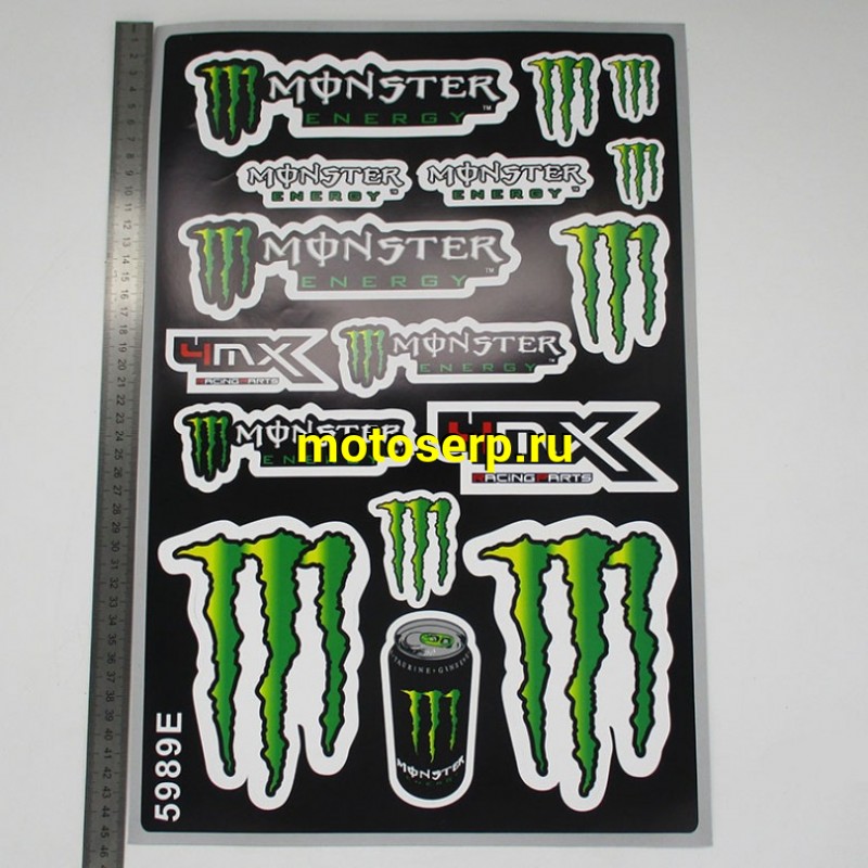 Купить  ====Наклейки (набор) MONSTER ENERGY (30х45см) (шт) (0 купить с доставкой по Москве и России, цена, технические характеристики, комплектация фото  - motoserp.ru