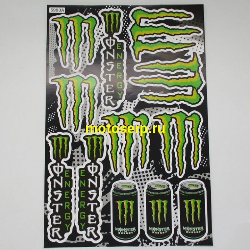 Купить  Наклейки (набор) MONSTER ENERGY (30х45см) (шт) (MT N-695 купить с доставкой по Москве и России, цена, технические характеристики, комплектация фото  - motoserp.ru