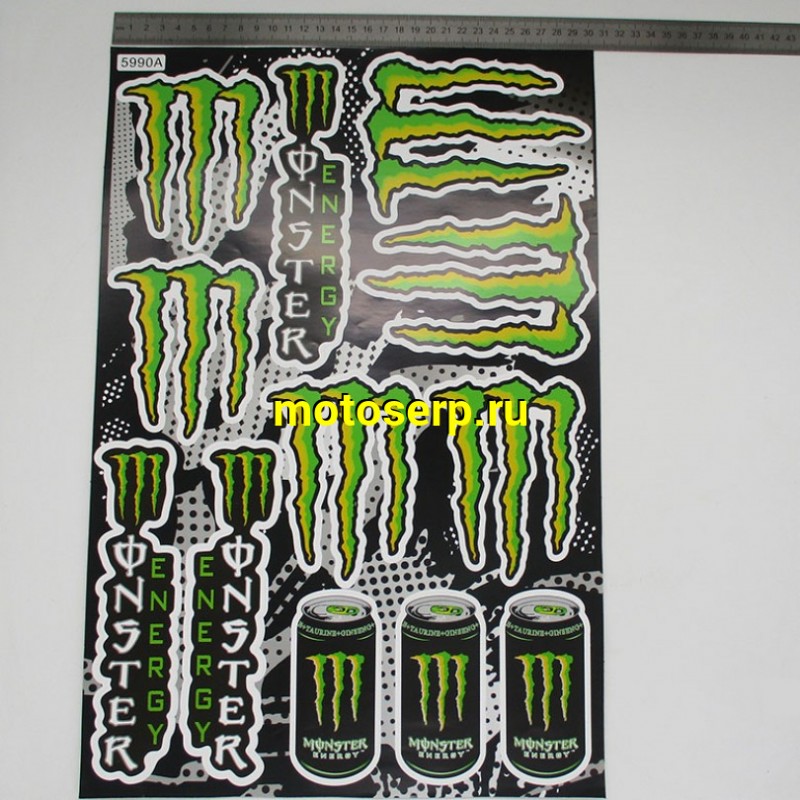 Купить  Наклейки (набор) MONSTER ENERGY (30х45см) (шт) (MT N-695 купить с доставкой по Москве и России, цена, технические характеристики, комплектация фото  - motoserp.ru