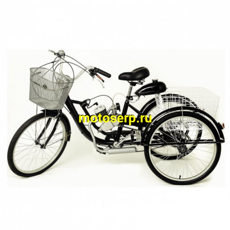 Купить  Мотокомплект с мотором F80 HEMEN ФЕРМЕР (Хемен 80) трехколесн. (трицикл) ,2-такт.,мех.сцепл. 24" колеса ,4.5 л.с. без передней корзины (шт) (Мир 61520 купить с доставкой по Москве и России, цена, технические характеристики, комплектация фото  - motoserp.ru