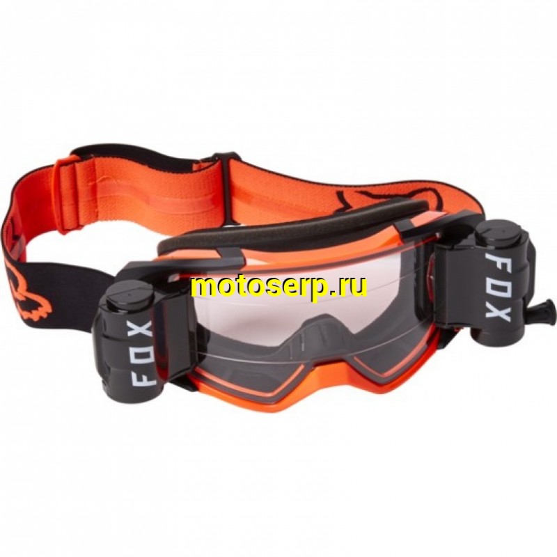 Купить  ====Очки мото Кросс Fox Vue Stray Roll Off Goggle Black/Orange ( с перемоткой) (0 купить с доставкой по Москве и России, цена, технические характеристики, комплектация фото  - motoserp.ru
