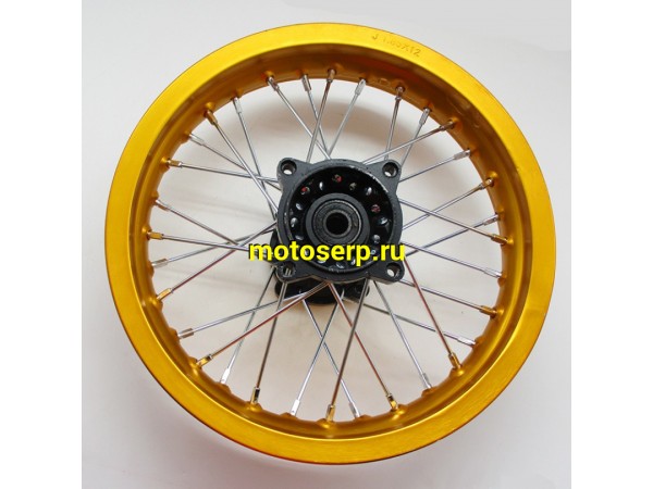 Купить  Колесо 12" заднее (диск колеса) спицованное 1.85-12" KAYO (шт) (MOTO-SKUTER 9786 (MOTO-SKUTER 9781 купить с доставкой по Москве и России, цена, технические характеристики, комплектация фото  - motoserp.ru