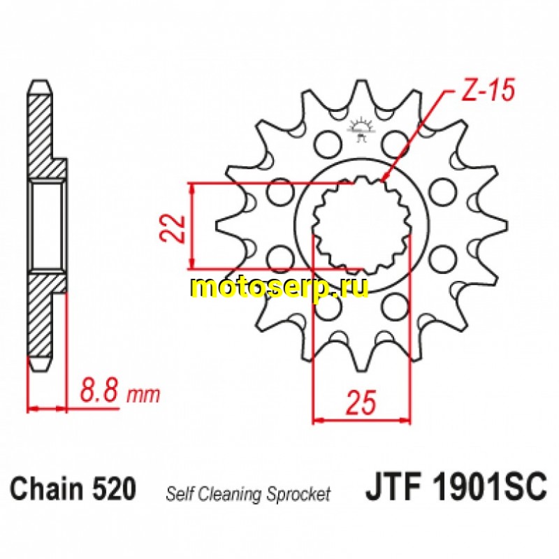 Купить  Звезда ведущая JTF1901.14 SC KTM 200/250/300 JP(шт) купить с доставкой по Москве и России, цена, технические характеристики, комплектация фото  - motoserp.ru