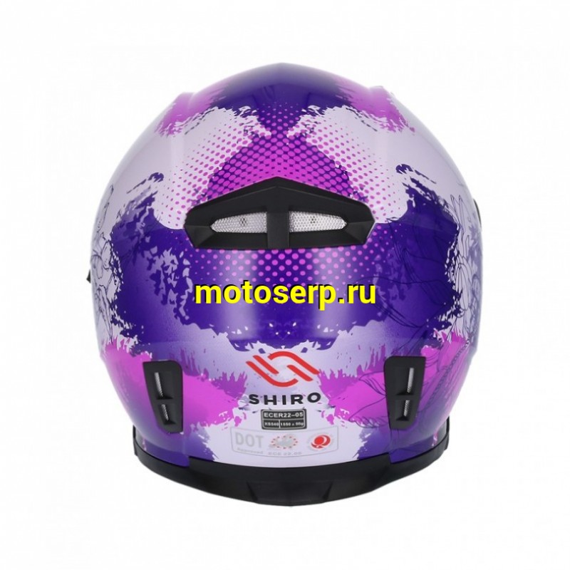 Купить  Шлем закрытый SHIRO SH-881 ENJOY (белый/розовый) (интеграл) (M) (шт) (MM 40741 купить с доставкой по Москве и России, цена, технические характеристики, комплектация фото  - motoserp.ru