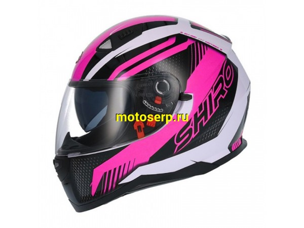 Купить  Шлем закрытый SHIRO SH-881 ENJOY (белый/розовый) (интеграл) (XS) (шт) (MM 42672 купить с доставкой по Москве и России, цена, технические характеристики, комплектация фото  - motoserp.ru