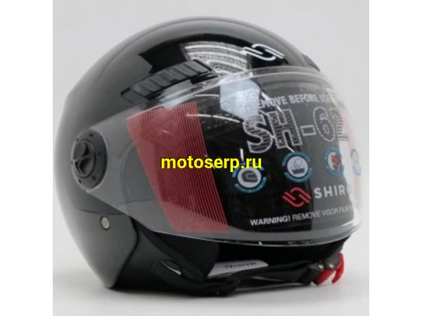 Купить  Шлем открытый байк со стеклом SHIRO SH-62, SOLID черный (M) (шт) (MM 01547 купить с доставкой по Москве и России, цена, технические характеристики, комплектация фото  - motoserp.ru