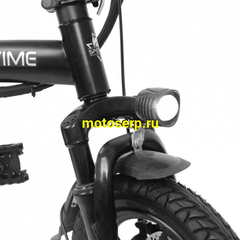 Купить  ====Электровелосипед 14" 350 Вт SPETIME S6 складная стальная рама, съёмная Li-ion батарея 8Ah, адаптер 220В  (шт) (Кит купить с доставкой по Москве и России, цена, технические характеристики, комплектация фото  - motoserp.ru