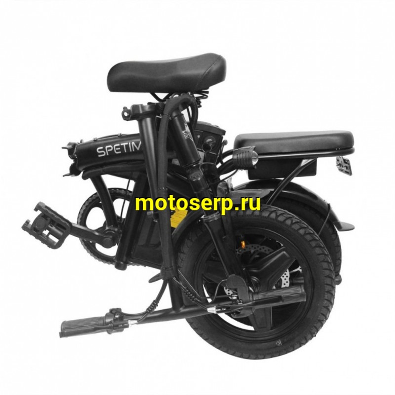 Купить  ====Электровелосипед 14" 350 Вт SPETIME S6 складная стальная рама, съёмная Li-ion батарея 8Ah, адаптер 220В  (шт) (Кит купить с доставкой по Москве и России, цена, технические характеристики, комплектация фото  - motoserp.ru