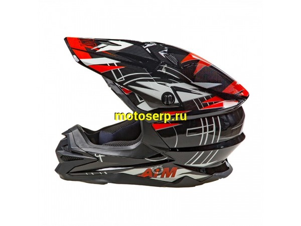 Купить  Шлем Кросс AiM JK803S красный/черный L (шт) (AIM 803-019-L купить с доставкой по Москве и России, цена, технические характеристики, комплектация фото  - motoserp.ru