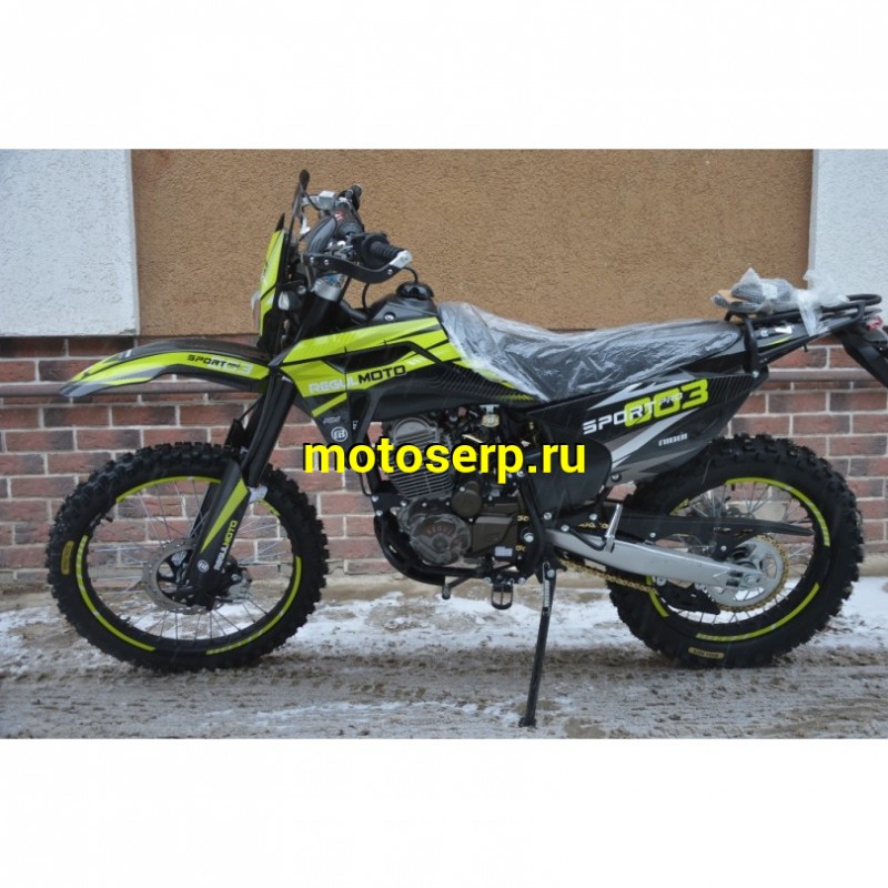 Купить  Мотоцикл Кросс/Эндуро Regulmoto Sport-003 PR PRO (4 valves) 5пер. Черный/желтый, 300сс (ЭПТС) 21/18, ZS175FMM-5, возд.охл.,диск/диск,(зал) (шт)  купить с доставкой по Москве и России, цена, технические характеристики, комплектация фото  - motoserp.ru