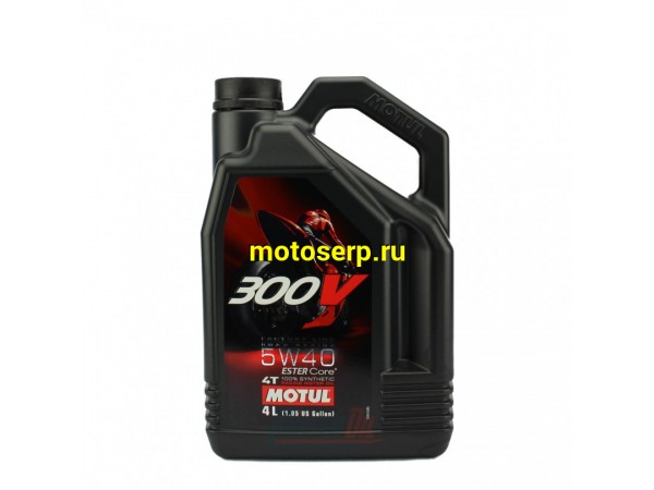 Купить  Масло MOTUL 300V 4T  FL ROAD RACING 5W-40 100%  4 так.синт.4л (шт) (0 купить с доставкой по Москве и России, цена, технические характеристики, комплектация фото  - motoserp.ru