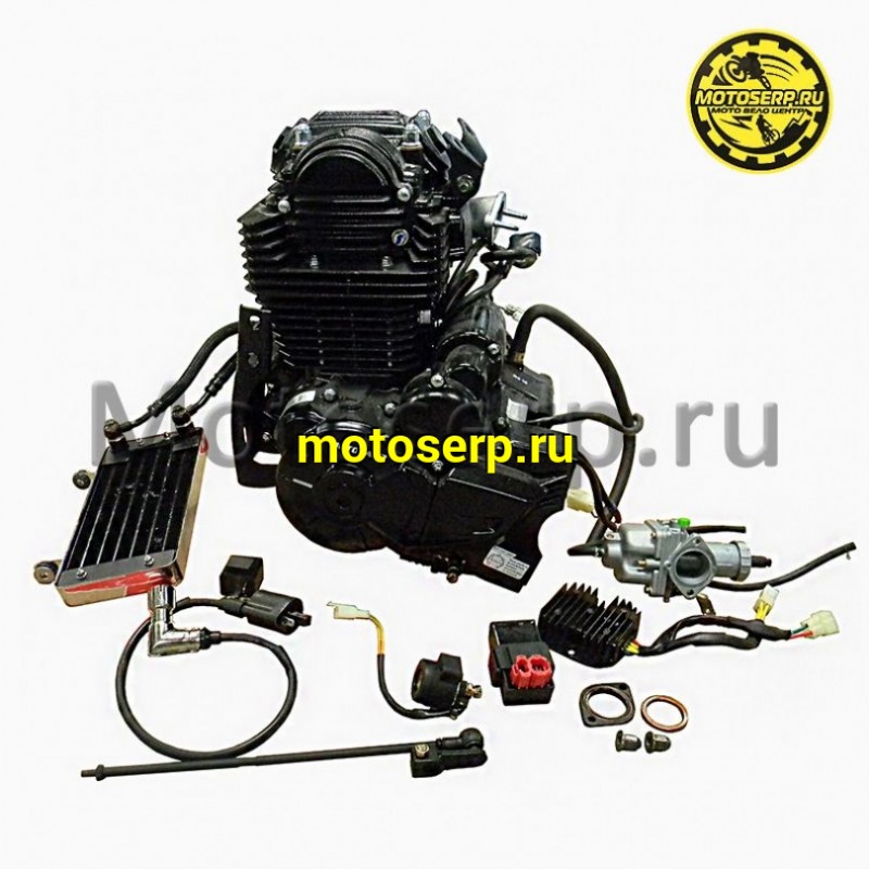 Купить  Двигатель  в сб. 300cc 172FMM-5 PR (CB300) с БАЛАНСИРОМ, с МАСЛЯНЫМ РАДИАТОРОМ, 5ск, полный компл. с электрикой Motoland R1 (шт) (0 купить с доставкой по Москве и России, цена, технические характеристики, комплектация фото  - motoserp.ru