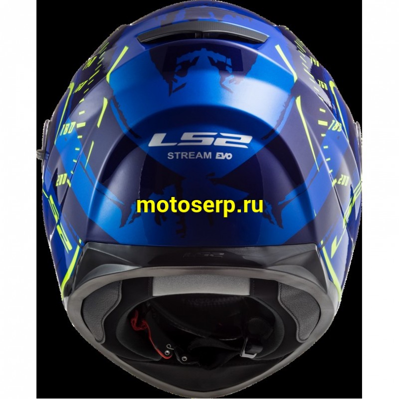 Купить  Шлем закрытый LS2 FF320 STREAM EVO Tach gloss blue hi-vis yellow (XL) интеграл (шт) (LS2 купить с доставкой по Москве и России, цена, технические характеристики, комплектация фото  - motoserp.ru