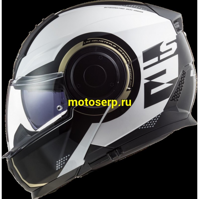 Купить  Шлем трансформер (модуляр) LS2 FF902 SCOPE ARCH Gloss White Titanum XL (шт) (LS2 купить с доставкой по Москве и России, цена, технические характеристики, комплектация фото  - motoserp.ru