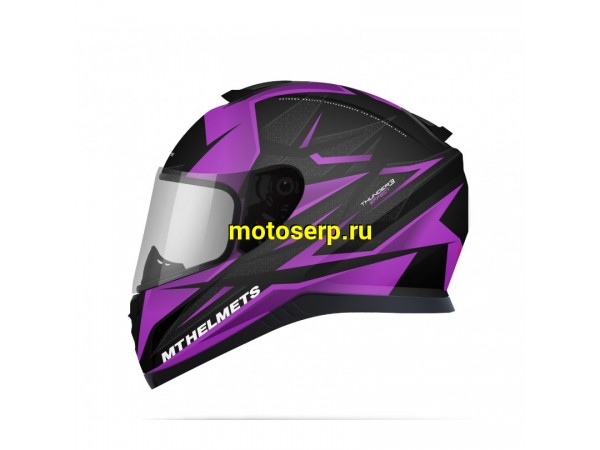 Купить  Шлем закрытый MT THUNDER EFFECT gloss black fucsia (M) интеграл (шт) (LS2 купить с доставкой по Москве и России, цена, технические характеристики, комплектация фото  - motoserp.ru