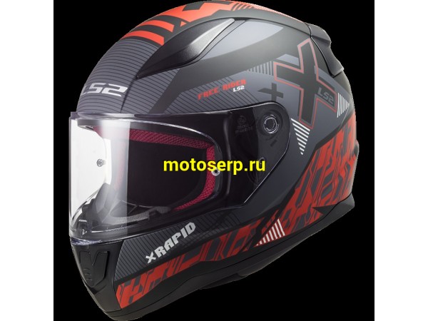 Купить  Шлем закрытый LS2 FF353 RAPID XTREET MATT BLACK RED (M) интеграл (шт) (LS2 купить с доставкой по Москве и России, цена, технические характеристики, комплектация фото  - motoserp.ru