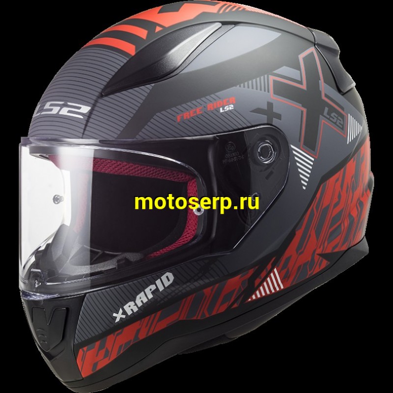 Купить  Шлем закрытый LS2 FF353 RAPID XTREET MATT BLACK RED (M) интеграл (шт) (LS2 купить с доставкой по Москве и России, цена, технические характеристики, комплектация фото  - motoserp.ru