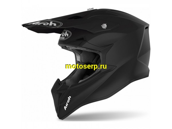 Купить  Шлем Кросс AIROH WRAAP COLOR Black Matt (L) (шт) (AIROH купить с доставкой по Москве и России, цена, технические характеристики, комплектация фото  - motoserp.ru