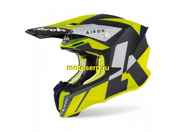 Купить  Шлем Кросс AIROH Twist 2.0 Lift Yellow/Blue Matt (XL) (шт) (AIROH купить с доставкой по Москве и России, цена, технические характеристики, комплектация фото  - motoserp.ru