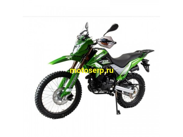 Купить  Мотоцикл внедорожный Motoland GL250 ENDURO (172FMM-5/PR250) (XL250-В) зеленый (зал) (шт) (ML 20007 купить с доставкой по Москве и России, цена, технические характеристики, комплектация фото  - motoserp.ru