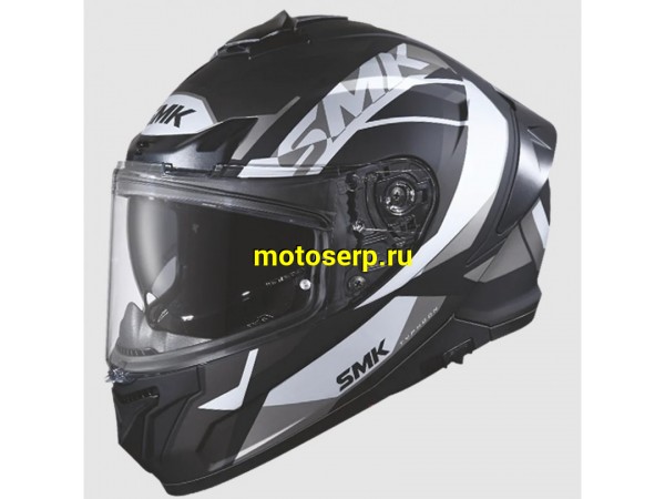 Купить  Шлем закрытый интеграл SMK TYPHOON STYLE чёрный/серый матовый (L) (шт) (Bajaj TYPHOON MA266 купить с доставкой по Москве и России, цена, технические характеристики, комплектация фото  - motoserp.ru