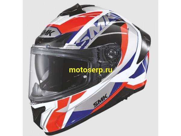 Купить  Шлем закрытый интеграл SMK TYPHOON STYLE красный/белый/синий (S) (шт) (Bajaj TYPHOON GL136 купить с доставкой по Москве и России, цена, технические характеристики, комплектация фото  - motoserp.ru