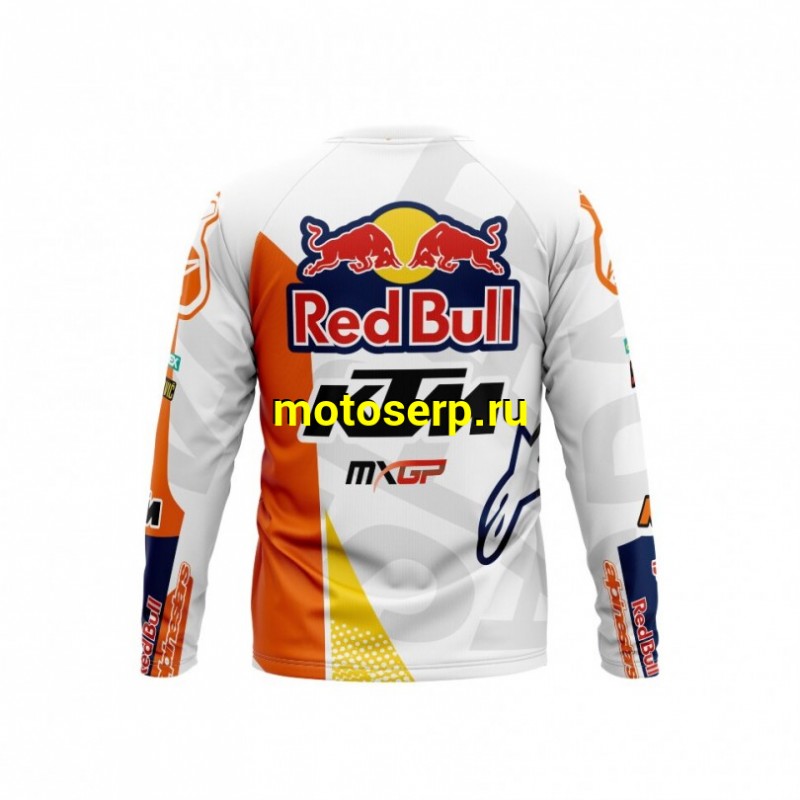 Купить  Джерси (футболка для мотокросса) V-RUS AlpineStars KTM (цвет: Red Bull (белый) (L) (шт) (МотоЯ купить с доставкой по Москве и России, цена, технические характеристики, комплектация фото  - motoserp.ru