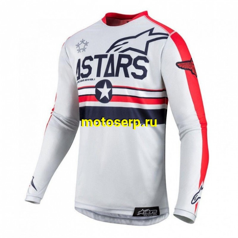 Купить  Джерси (футболка для мотокросса) V-RUS AlpineStars Air Military (цвет: мультицвет) (XXL) (шт) (МотоЯ купить с доставкой по Москве и России, цена, технические характеристики, комплектация фото  - motoserp.ru