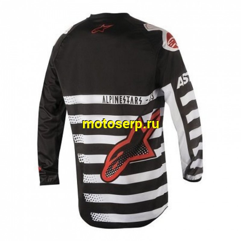 Купить  Джерси (футболка для мотокросса) V-RUS AlpineStars Racer (цвет: черный) (XL) (шт) (МотоЯ купить с доставкой по Москве и России, цена, технические характеристики, комплектация фото  - motoserp.ru