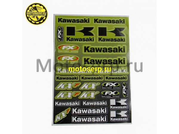 Купить  Наклейки (набор) Kawasaki FX (25х35см) (шт) (МК DS 3439 купить с доставкой по Москве и России, цена, технические характеристики, комплектация фото  - motoserp.ru
