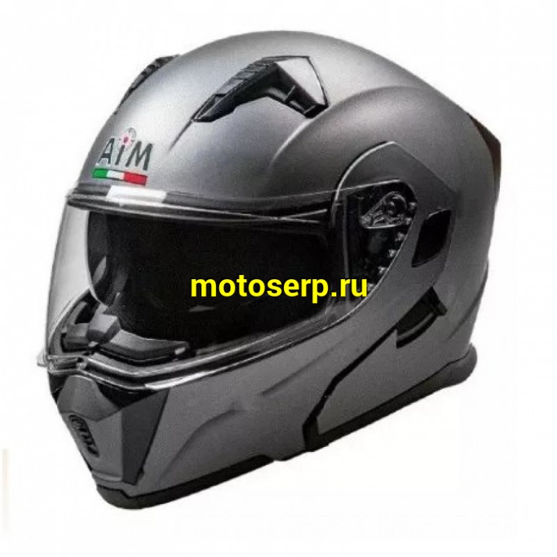 Купить  Шлем трансформер (модуляр) AiM JK906 серый металлик  р-р XXXL (шт) (AIM 906-005-XXXL купить с доставкой по Москве и России, цена, технические характеристики, комплектация фото  - motoserp.ru