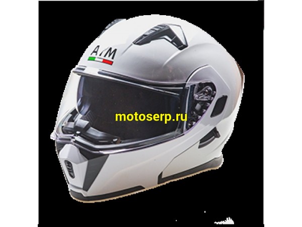 Купить  Шлем трансформер (модуляр) AiM JK906 белый глянцевый  р-р XS (шт) (AIM 906-007-XS купить с доставкой по Москве и России, цена, технические характеристики, комплектация фото  - motoserp.ru
