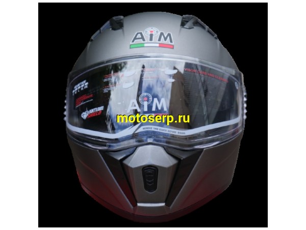 Купить  Шлем закрытый AiM JK320 Grey Metal L (шт) (AIM 320-005-L купить с доставкой по Москве и России, цена, технические характеристики, комплектация фото  - motoserp.ru