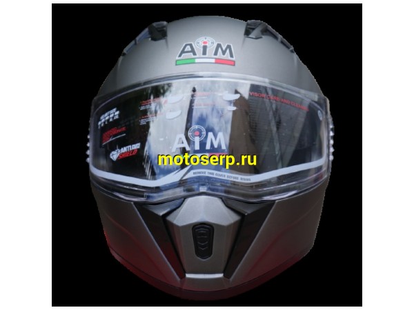 Купить  Шлем закрытый AiM JK320 Grey Metal XXL (шт) (AIM 320-005-XXL купить с доставкой по Москве и России, цена, технические характеристики, комплектация фото  - motoserp.ru