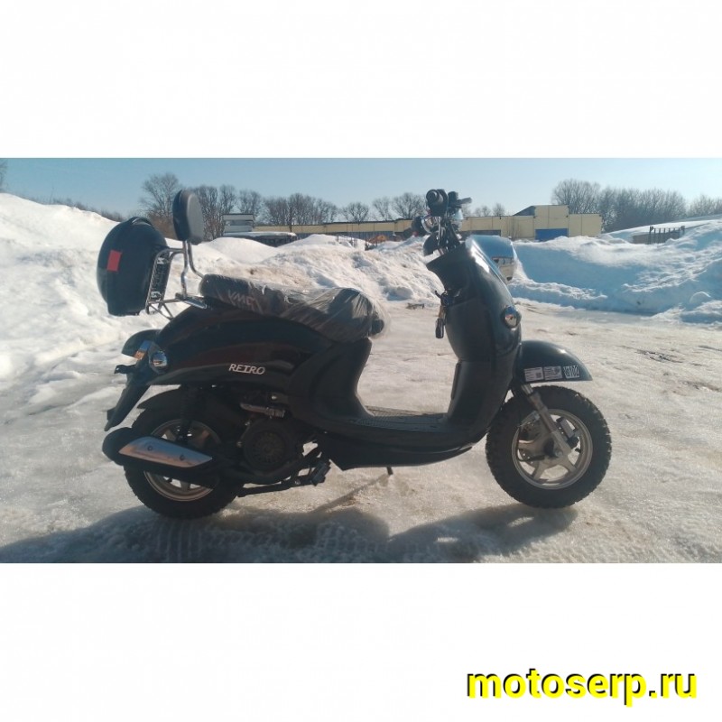 Купить  Скутер VMC RETRO с кофром (Венто Ретро) 50cc; 1,5 местный, 4Т, возд. охлажд., диск/барабан, кол. 10"/10"(шт) 01500 (Vento  купить с доставкой по Москве и России, цена, технические характеристики, комплектация фото  - motoserp.ru