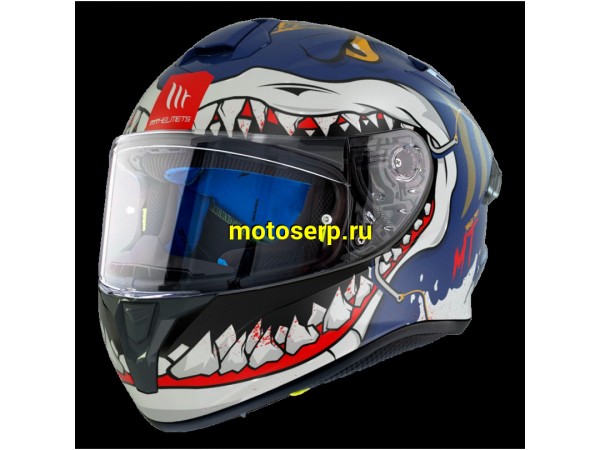 Купить  Шлем закрытый MT FF106 TARGO PRO SHARKY B7 MATT BLUE (XXL) интеграл (шт) (LS2 купить с доставкой по Москве и России, цена, технические характеристики, комплектация фото  - motoserp.ru
