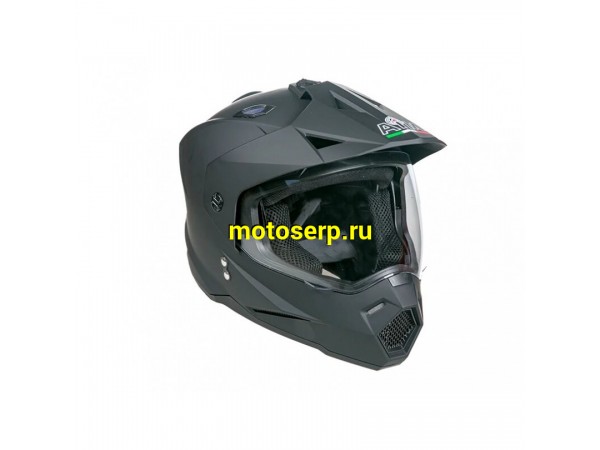 Купить  Шлем Кросс AiM JK802Y (мотард) черный матовый YM (шт) (AIM 802Y-008-YM купить с доставкой по Москве и России, цена, технические характеристики, комплектация фото  - motoserp.ru