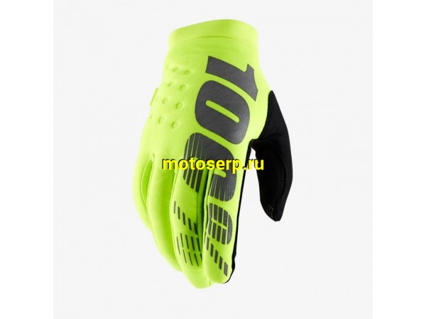 Купить  Перчатки 100% Brisker Glove Fluo Yellow, XXL (10016-004-14) (пар) (Fox УТ-00022168 купить с доставкой по Москве и России, цена, технические характеристики, комплектация фото  - motoserp.ru
