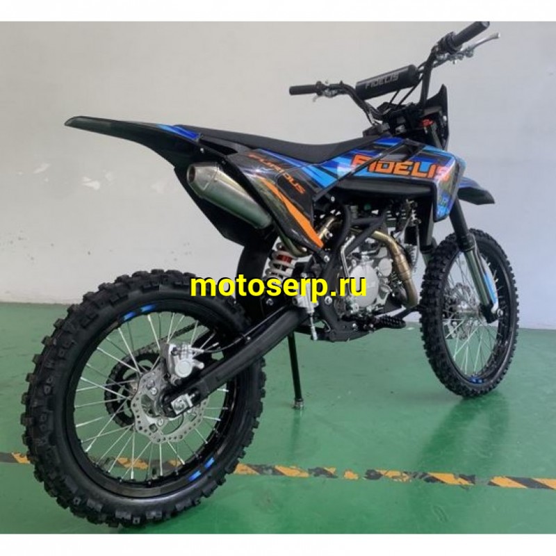 Купить  Питбайк Fidelis Furious 150 (YX1P60FMJ) (спортинв), 19/16 ,4T, 150сс, электро/кикстар., вилка перев., диск/диск (шт) (ТехМаркет купить с доставкой по Москве и России, цена, технические характеристики, комплектация фото  - motoserp.ru