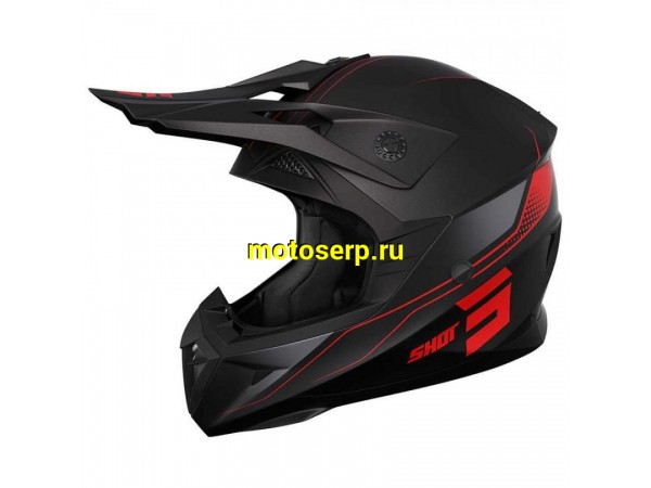 Купить  Шлем Кросс Shot PULSE EDGE неон/черный,красный (матовый) (L) (шт) (SM 941-8905 купить с доставкой по Москве и России, цена, технические характеристики, комплектация фото  - motoserp.ru