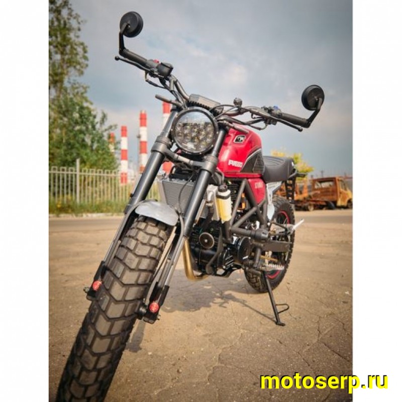 Купить  ====Мотоцикл FUEGO Scrambler 3.0 (Фуего Скрамблер) (ЭПТС) 300сс ,4Т,двиг. 174MM (Маркирован по ЭПТС 166FMM)  ,кол.17"/17" (шт) (Fuego купить с доставкой по Москве и России, цена, технические характеристики, комплектация фото  - motoserp.ru