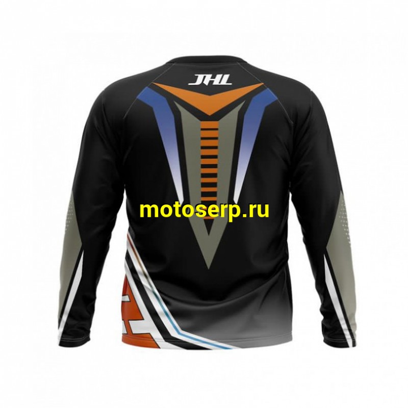 Купить  Джерси (футболка для мотокросса) Model #2 JHL серо-оранжево-черная (L) (шт) (ТехМаркет купить с доставкой по Москве и России, цена, технические характеристики, комплектация фото  - motoserp.ru